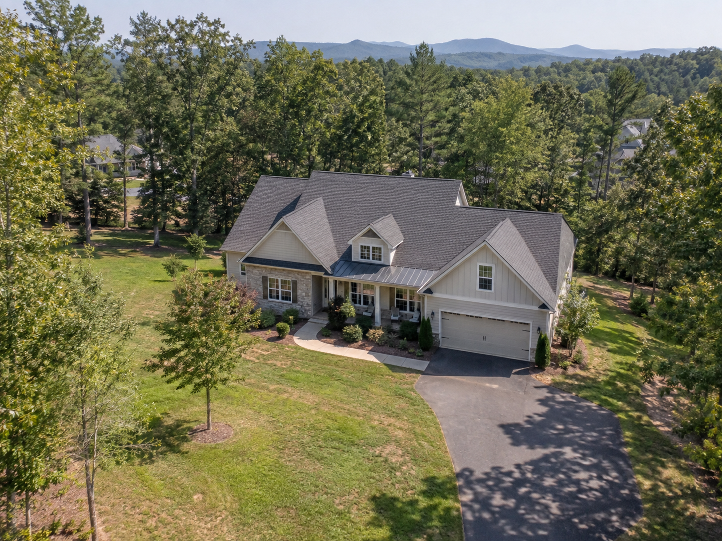 Aerial real estate photograph